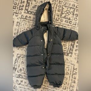 SOLD Rylee + Cru Dark Grey 3-6 mo snowsuit